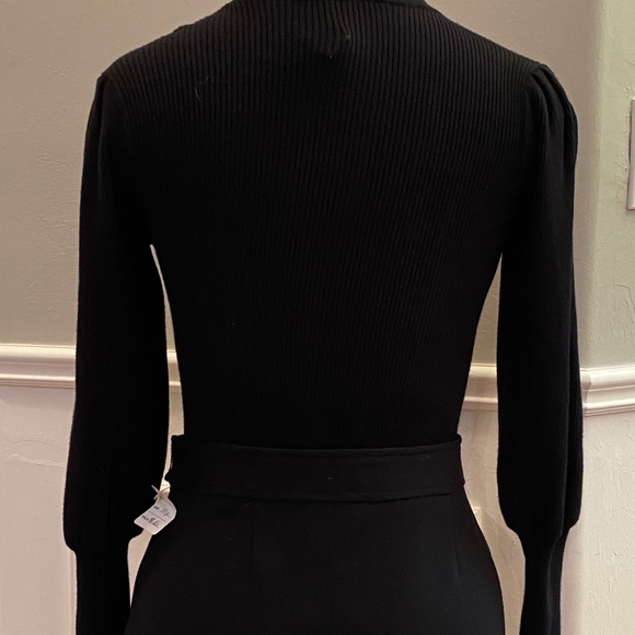 NWT Catherine Malandrino black ribbed sweater, size small - Picture 3 of 6